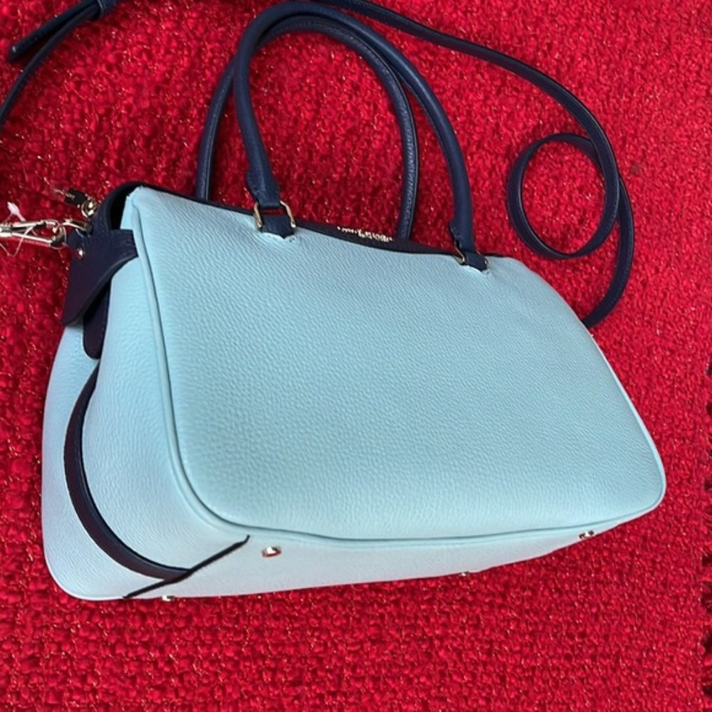 Kate Spade Colorblock Pebbled Leather Mimi Satchel Aphrodite - Picture 3 of 16